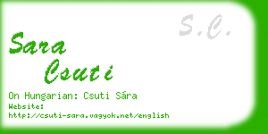 sara csuti business card