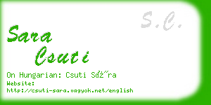 sara csuti business card